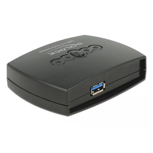 Interruptor USB DeLock 87724 4 Portas USB-B 1 Porta USB-A 5 Gbit/s Preto