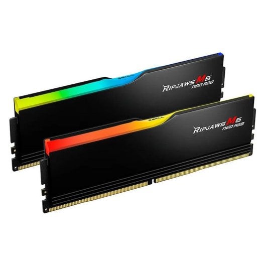 Memória RAM G.Skill Ripjaws M5 RGB F5-6000J3040G32GX2-RM5NRK 64GB 2x32GB DDR5 6000MHz CL30 AMD EXPO RGB Preto
