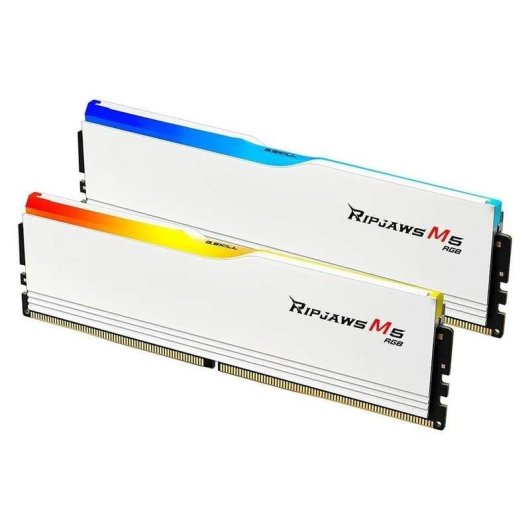 Memoria RAM G.Skill Ripjaws M5 RGB 32GB 2x16GB DDR5 5200MHz CL40 Bianco Intel XMP