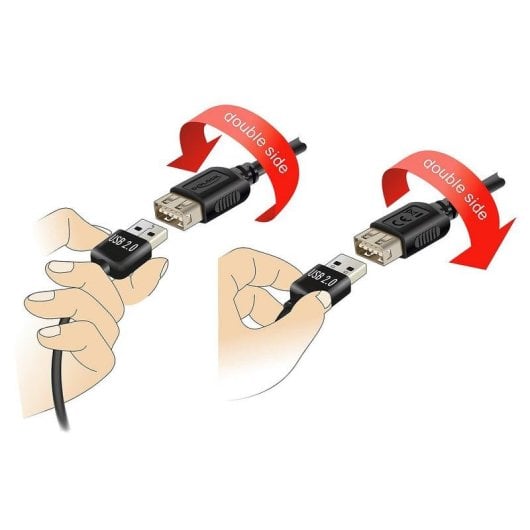 Cavo USB DeLock 81534 USB-C a USB-A 2.0 0,2 m Nero