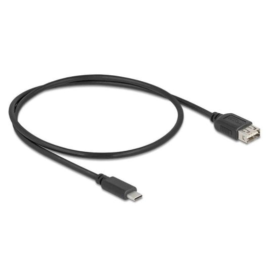Cavo USB DeLock 81535 USB-C/USB-A 2.0 0,5 m Nero Contatti Dorati