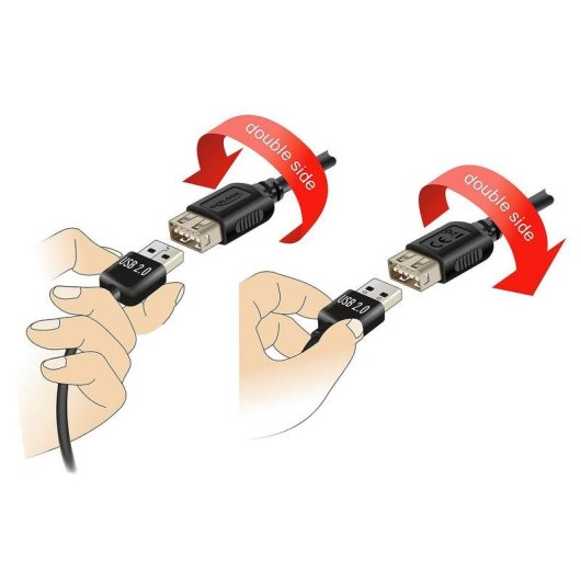 Cabo USB DeLock 81536 USB-C a USB-A 2.0 1 m Preto