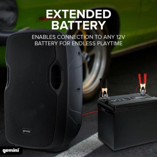 Altifalantes Gemini Full Range Bluetooth 1000W com FM e entrada XLR