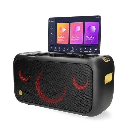 Enceintes Ikarao Karaoke Sans Fil 800W WiFi Bluetooth Ecran LCD 13,3"