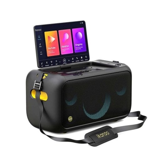 Enceintes Ikarao Karaoke Sans Fil 800W WiFi Bluetooth Ecran LCD 13,3"