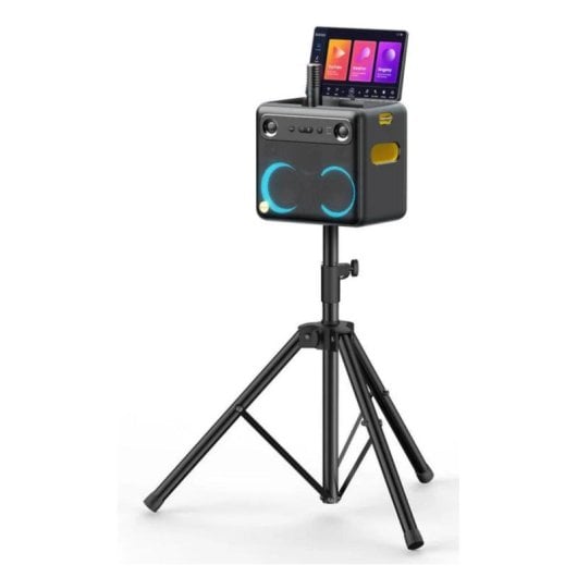 Altifalantes Ikarao Karaoke sem fios 600W com Wi-Fi, Bluetooth 5.3 e ecrã tátil