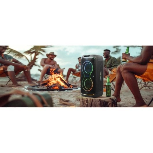 Altifalantes Muse Party Bluetooth 300W portáteis com efeitos LED e microfone