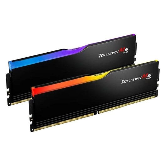Memória RAM G.Skill Ripjaws M5 RGB F5-6000J2836G16GX2-RM5RK 32GB 2x16GB DDR5 6000MHz CL28 Kit Dual Channel RGB Preto XMP