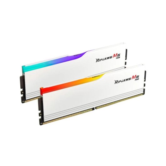 Memória RAM G.Skill Ripjaws M5 RGB F5-6000J3238F16GX2-RM5RW 32GB 2x16GB DDR5 6000MHz CL32 Kit Dual Channel XMP RGB Branco