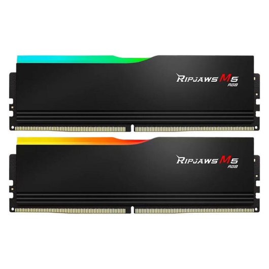 Memoria RAM G.Skill Ripjaws M5 RGB F5-6000J3036F24GX2-RM5RK 48GB 2x24GB DDR5 6000MHz CL30 Intel XMP RGB Schwarz