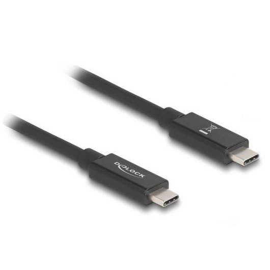 Cavo USB-C DeLock 81211 1 m USB4 80 Gbit/s Nero Power Delivery 240 W