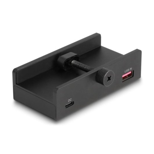 Hub DeLock 4 porte 5 Gbps modello 64284 USB-A USB-C corpo in alluminio