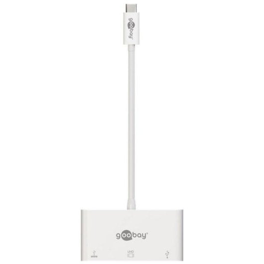 Adapter Goobay 62100 USB-C zu VGA USB-A Weiß 0,15 m