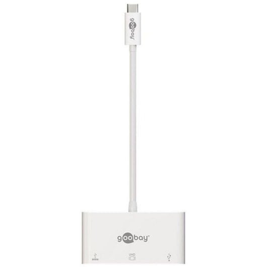 Adapter Goobay 62100 USB-C zu VGA USB-A Weiß 0,15 m
