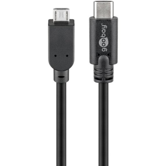USB-Kabel Goobay 67992 Micro-USB B zu USB C 0,6 m Schwarz