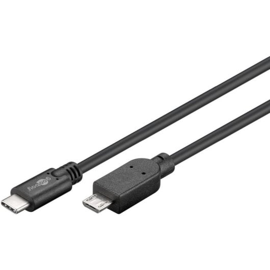 USB-Kabel Goobay 67992 Micro-USB B zu USB C 0,6 m Schwarz