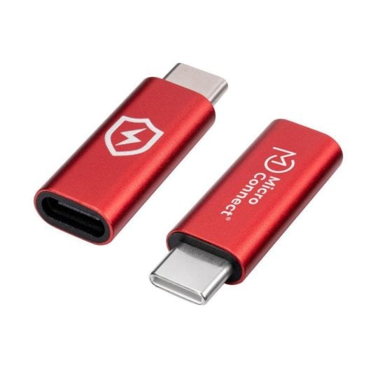 Adattatore USB-C MicroConnect MC-CCADAP-SC Caricamento Sicuro Blocco Dati Rosso