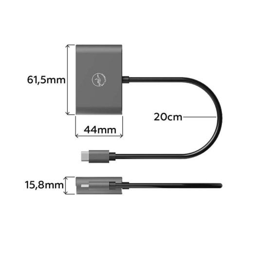 Adaptateur Mobility Lab ML312859 USB-C vers HDMI VGA 20 cm