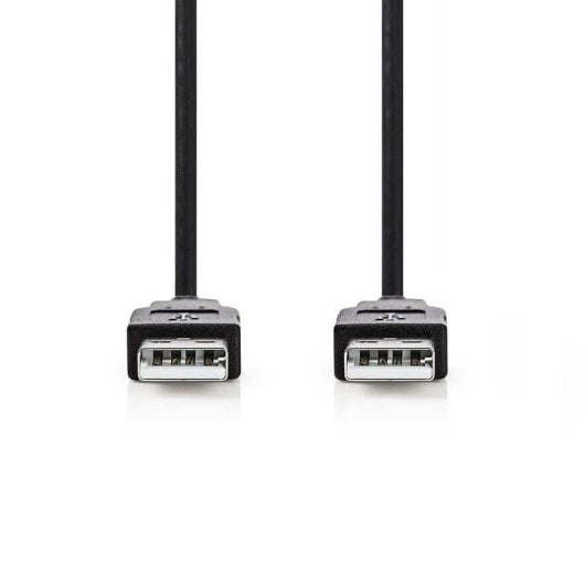 Câble USB NEDIS CCGL60000BK20 2 m USB-A vers USB-A Noir