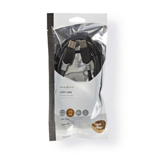 Câble USB NEDIS CCBW61000AT20 2 m USB-A USB 3.2 Gen 1 Anthracite