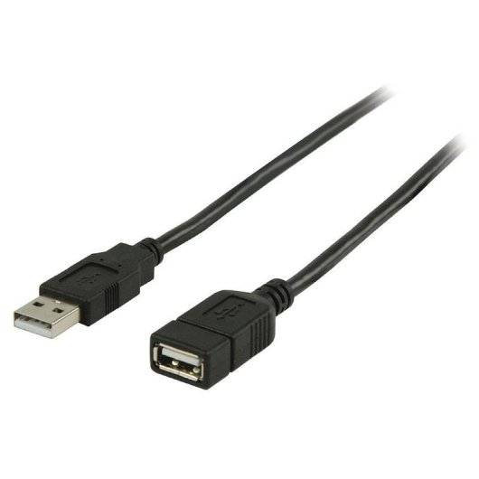 Câble USB Nedis CCGL60010BK20 Extension 2 m USB 2.0 Noir