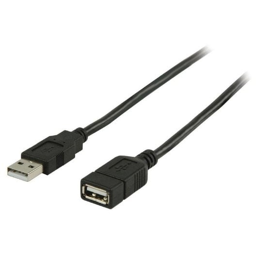 Câble USB NEDIS CCGL60010BK30 Extension USB 2.0 1 m Noir