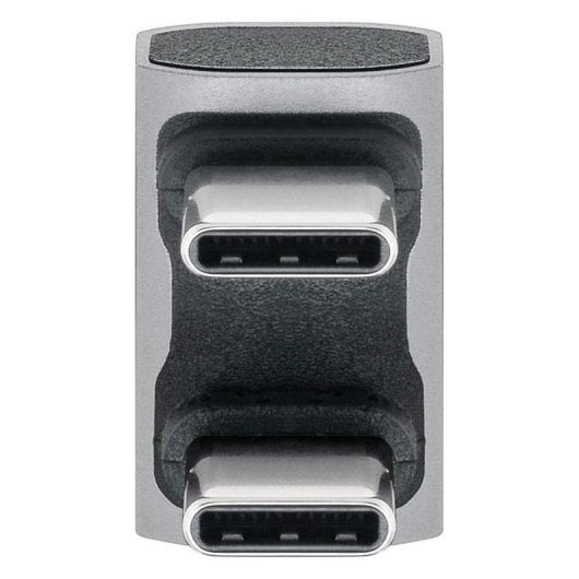Adattatore USB-C Goobay 74446 Maschio a Maschio Angolato 40Gbps 240W Argento