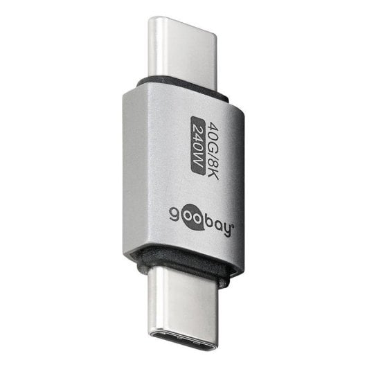 Adaptador USB-C Goobay 74448 Macho-Macho USB4 40Gbps 240W Plata