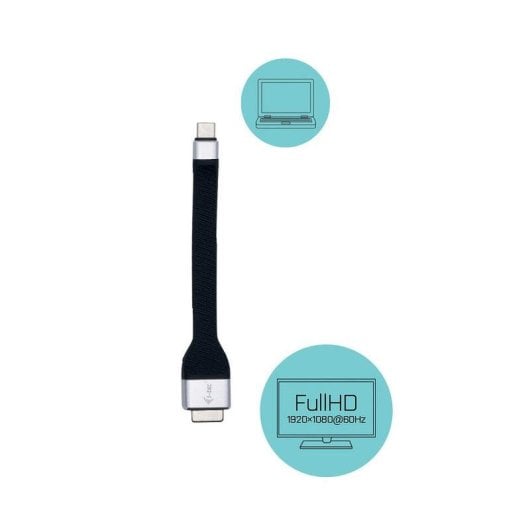 Adattatore video i-tec C31FLATVGA60HZ USB-C a VGA Full HD 0,11 m Nero