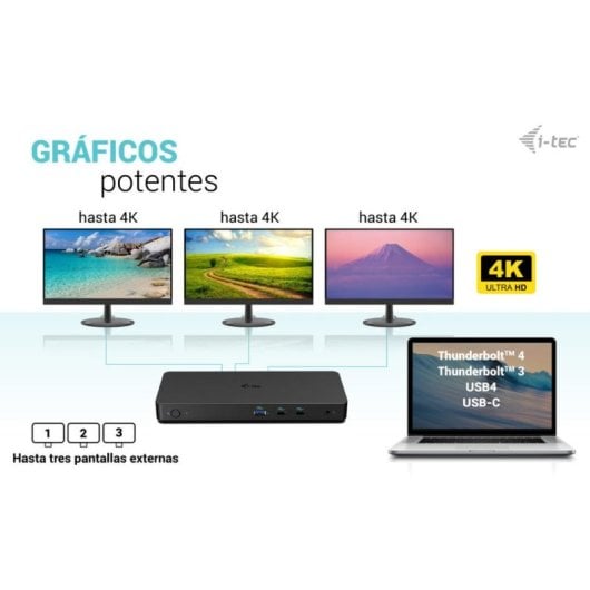 Base per portatile i-tec USB-C Triple Display Docking Station Gen 2 Pro 100W 3 monitor 4K