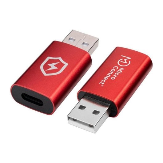 Adattatore USB A MicroConnect MC-ACADAP-SC USB-C Blocca Dati Rosso