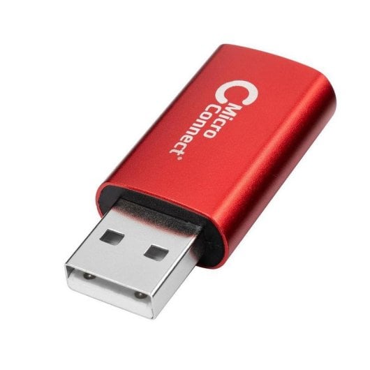 Adattatore USB A MicroConnect MC-ACADAP-SC USB-C Blocca Dati Rosso