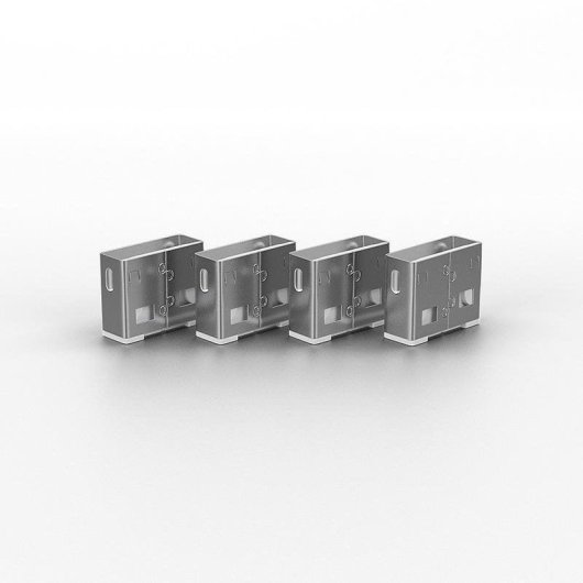Bloqueador de port USB Lindy 40454 Kit 4 bloqueurs et 1 clé blanc ABS