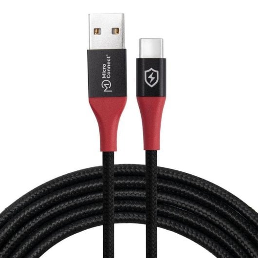 Cavo USB MicroConnect MC-AUSBC-SC 1,5 m USB-A USB-C Nylon Nero Carica Sicura
