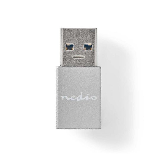 Adattatore USB NEDIS CCGB60925GY USB-A Maschio a USB-C Femmina 5Gbps Metallo