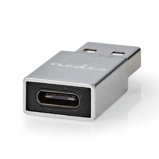 Adattatore USB NEDIS CCGB60925GY USB-A Maschio a USB-C Femmina 5Gbps Metallo