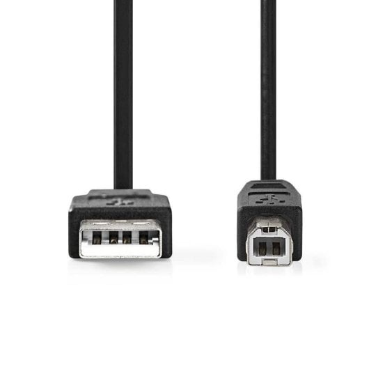 Cable USB Nedis CCGL60100BK20 2 m USB 2.0 Tipo A a Tipo B Negro