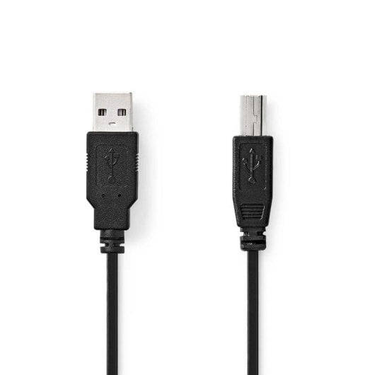 Câble USB NEDIS CCGL60100BK30 3 m USB 2.0 A vers B Male Noir