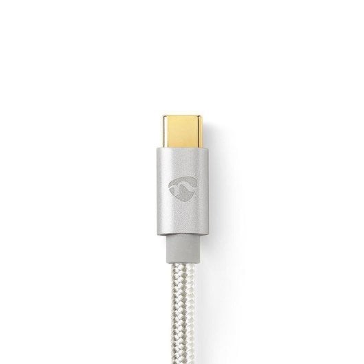 USB-Kabel NEDIS CCTB60650AL20 2m Aluminium Micro-USB B zu USB C Nylon