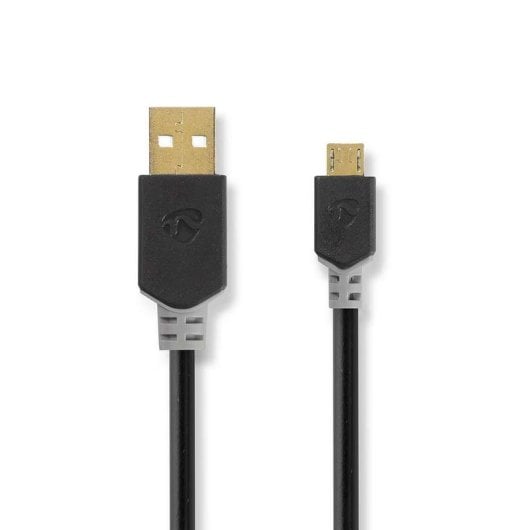 USB-Kabel NEDIS CCBW60500AT10 1 m USB-A auf Micro-USB-B vergoldet Anthrazit