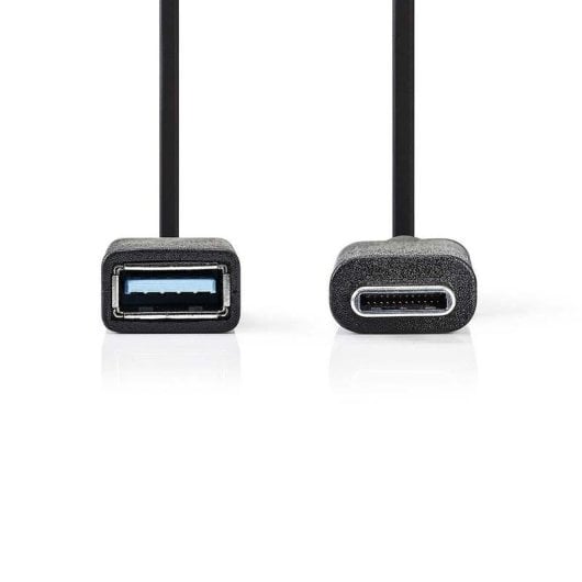 Cabo USB NEDIS CCGB61710BK02 USB-C/USB-A 0,15 m Preto OTG Alta Velocidade