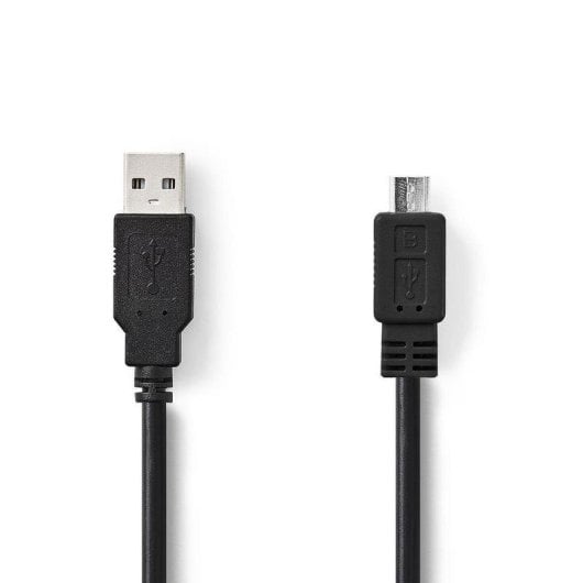USB-Kabel NEDIS CCGL60500BK10 1 m USB A zu Micro-USB B Schwarz
