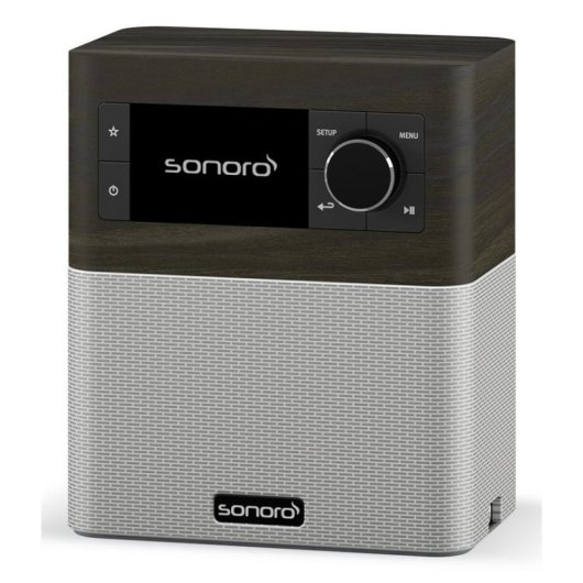 Radio Sonoro STREAM Roble foncé/Argent Wifi Bluetooth DAB+ TFT 2.4" IPX7