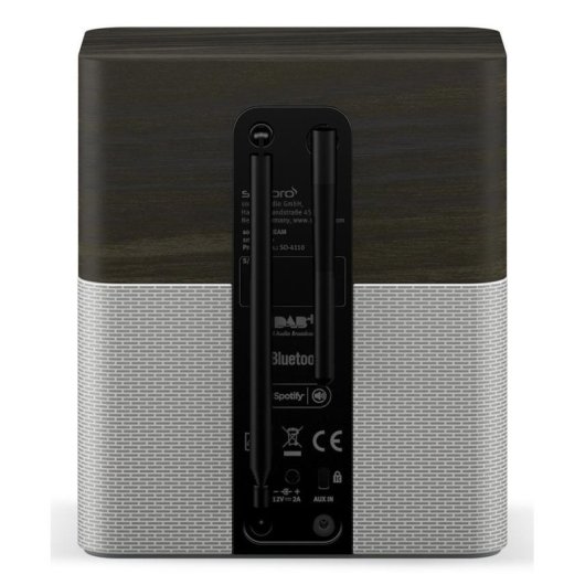 Radio Sonoro STREAM Roble foncé/Argent Wifi Bluetooth DAB+ TFT 2.4" IPX7