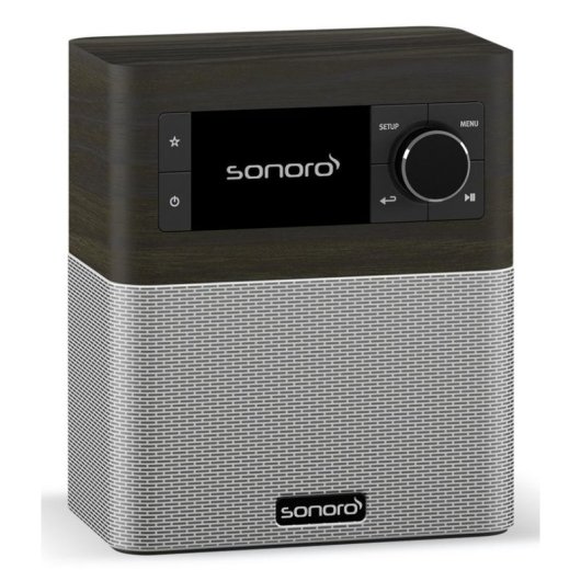 Radio Sonoro STREAM Roble foncé/Argent Wifi Bluetooth DAB+ TFT 2.4" IPX7