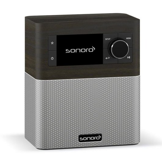 Radio Sonoro STREAM Roble foncé/Argent Wifi Bluetooth DAB+ TFT 2.4" IPX7