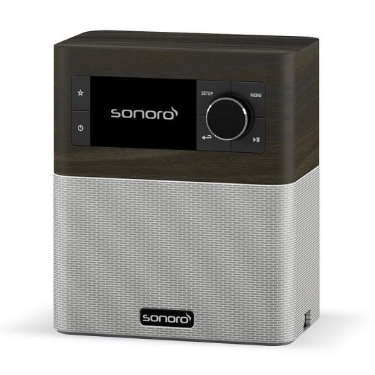 Radio Sonoro STREAM Roble foncé/Argent Wifi Bluetooth DAB+ TFT 2.4" IPX7