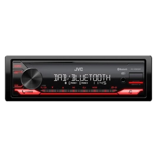 Receptor multimedia JVC KD-X282DBT 1 DIN Bluetooth DAB+ 4x50W USB AUX Panel extraíble