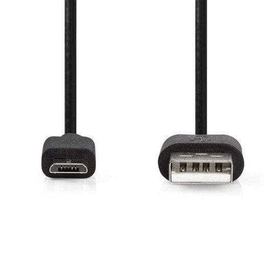 Cable USB Nedis CCGL60500BK20 2 m USB A a Micro-USB B Negro