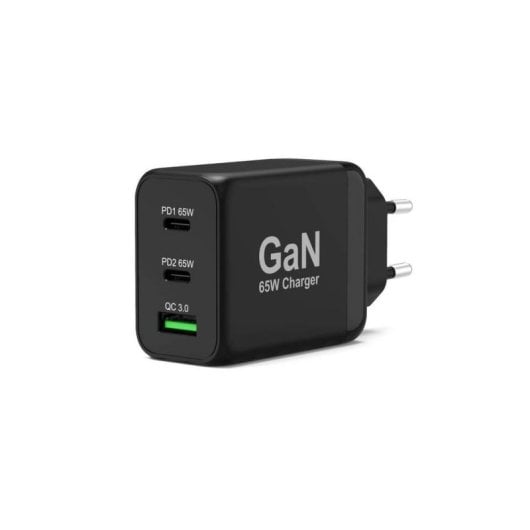 Cargador Port Designs 900106-EU 65W GaN 2x USB-C Power Delivery y 1x USB-A Quick Charge 3.0